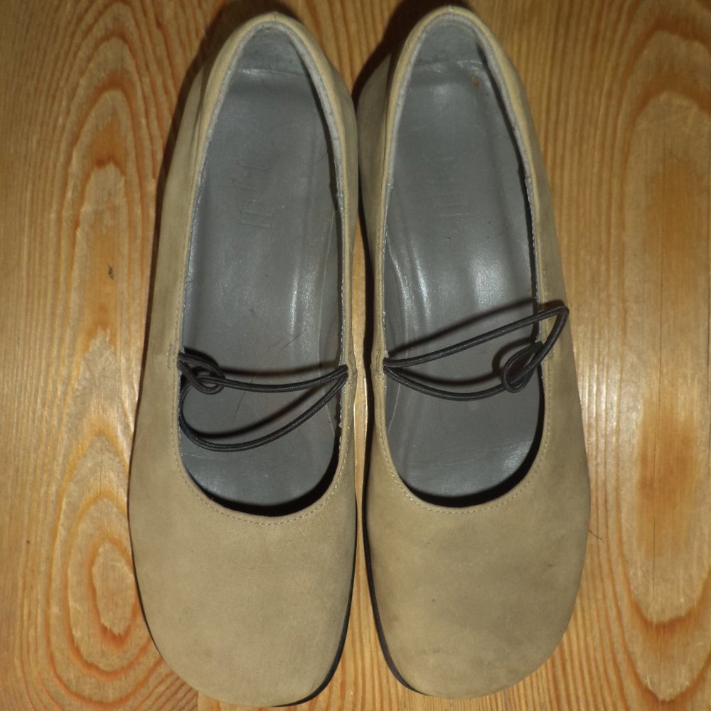 J.Jill green suede leather flats sz 5 1/2 B